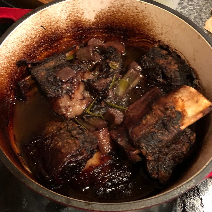 Beef short ribs just finished braising