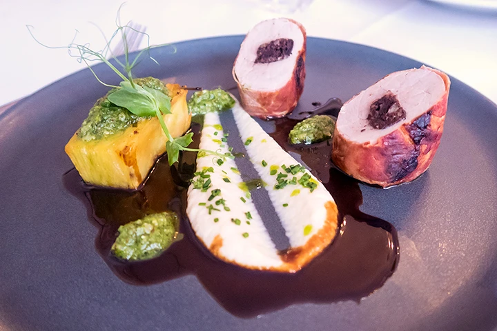 Bishop's main course, pork fillet