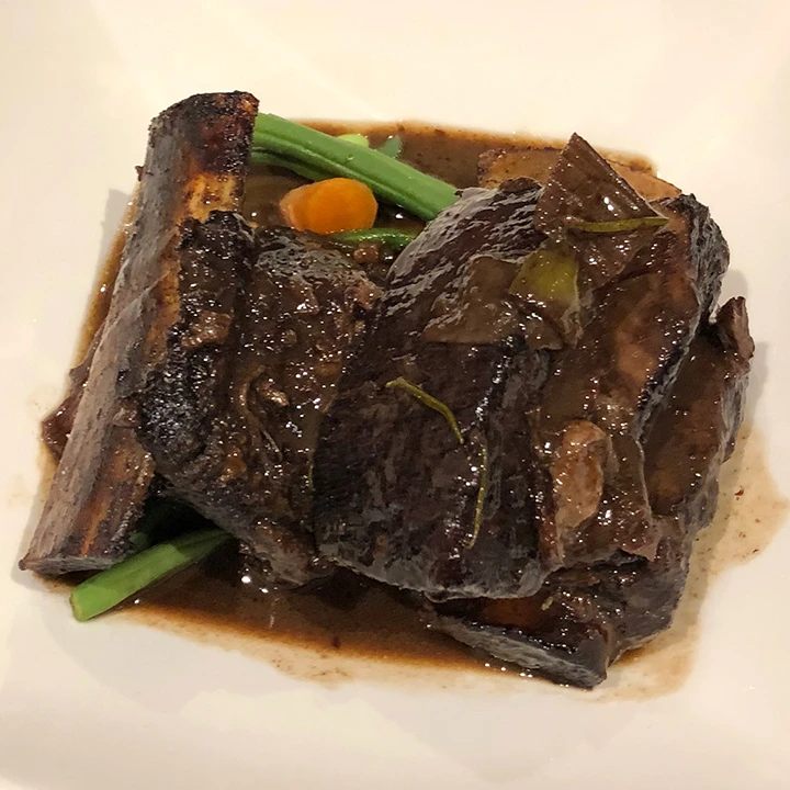 Braised beef short ribs