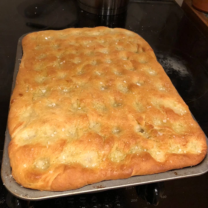 Focaccia cooked