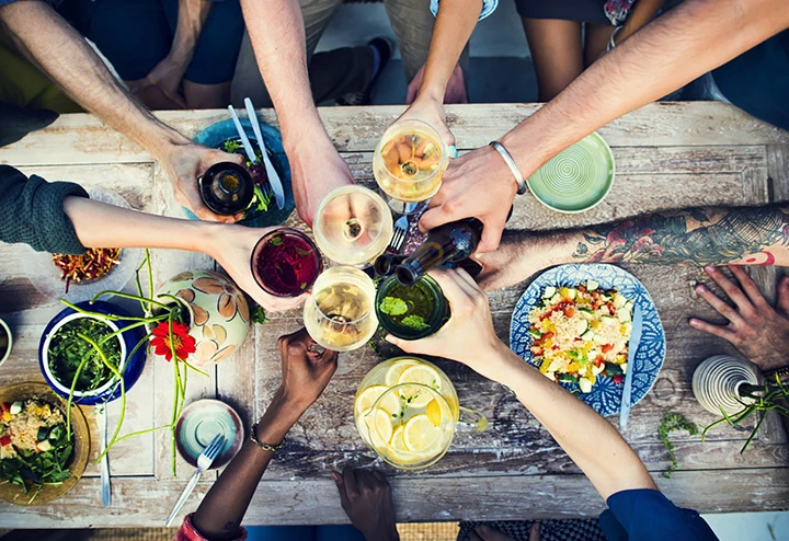 Sharing food together