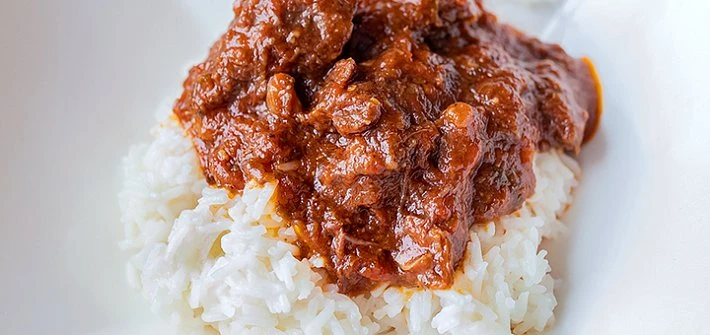 Goat stew with rice