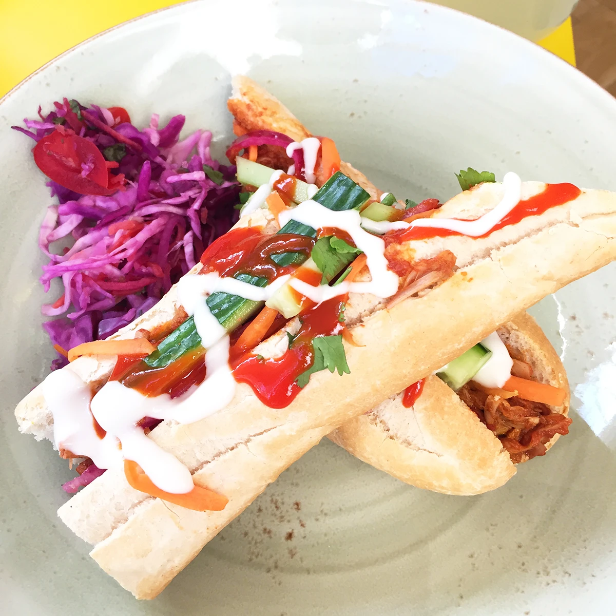 Pulled jackfruit bahn mi