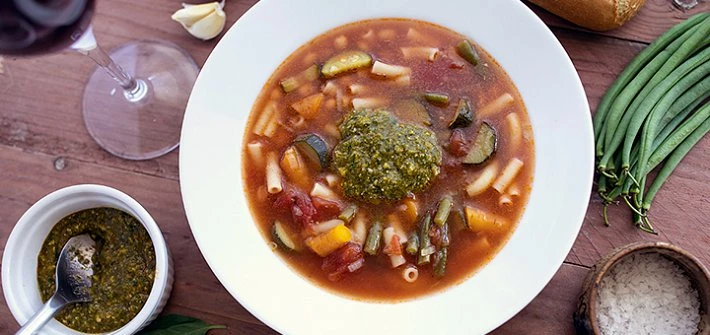 Provencale vegetable soup (soup au pistou)