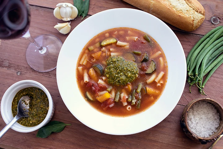 Provencale vegetable soup (soup au pistou)