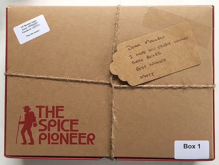 The Spice Pioneer box