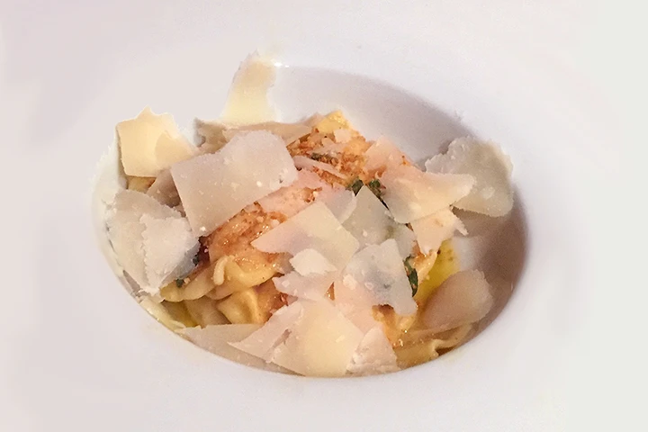 Butternut squash and amaretti ravioli