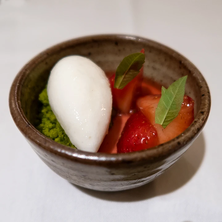Strawberries with buttermilk