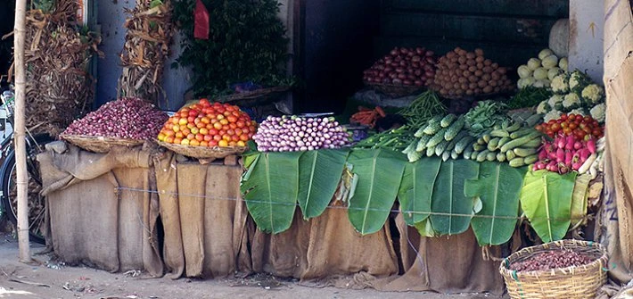 Veg shop in rural India